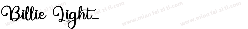 Billie Light字体转换